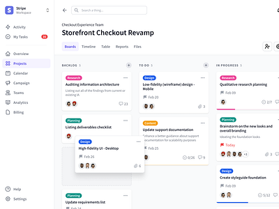 Kanban View Concept by Afrian Hanafi for Esteen on Dribbble