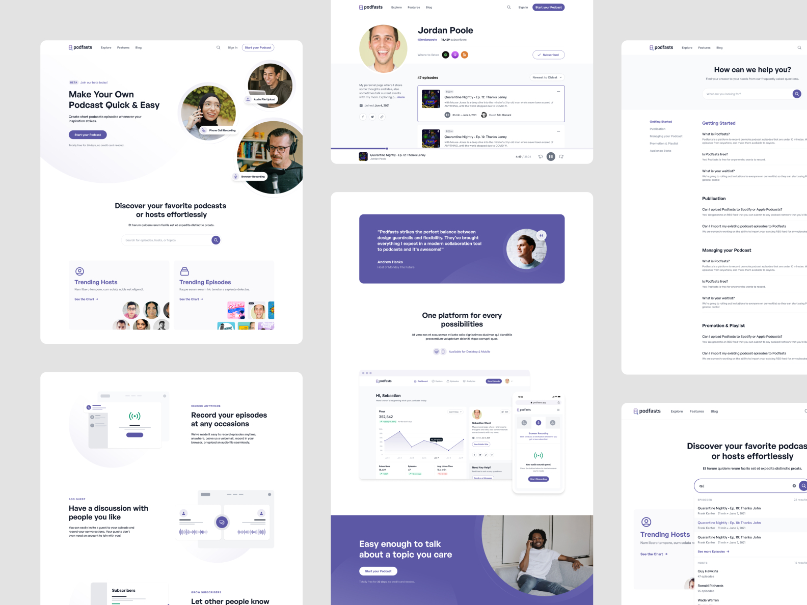 Podfasts - Website by Afrian Hanafi for Esteen on Dribbble