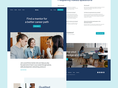 Tenva - Landing Page landing page mentorship minimal typography web design website