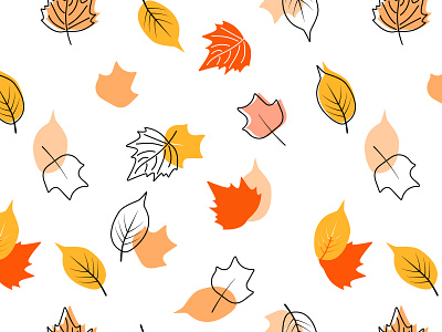 Autumn Leaves Pattern autumn design illustration leaves lovepattern pattern pattern design seamless vector