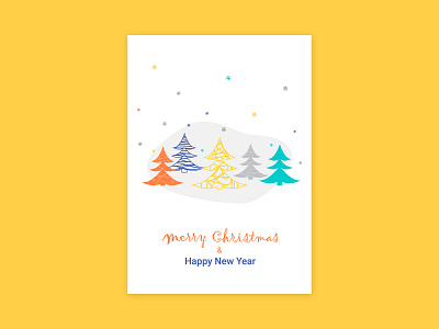 Merry Christmas card christmas christmas card christmas tree colors design illustration new year noel vector