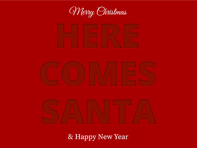 HERE COMES SANTA christmas christmas card design happy new year letterpressing merrychristmas santa style vector