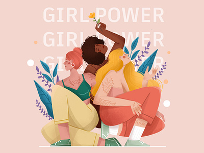 GIRL POWER! challenge character character design design digital art digital illustration illustration illustration art vector art vector illustration