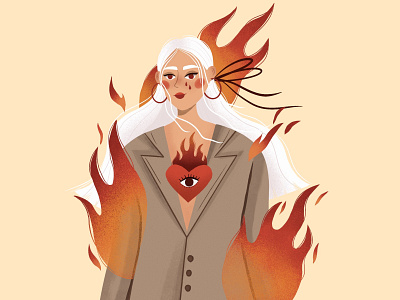 Fire on fire character character design design digital art digital illustration illustration illustration art vector vector art vector illustration