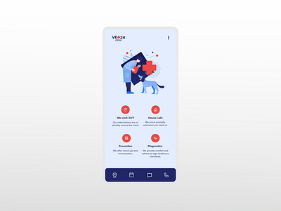 Veterinary Clinic Website UI Mobile app daily 100 challenge dailyui dailyuichallenge design mobileappdesign ui ui design uidesign vet vet website veterinary
