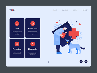 Veterinary Clinic Website UI Desktop