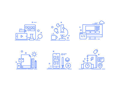 Services Icon design icons illustration line art services