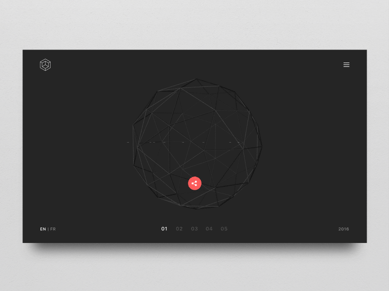 010 - Social Share after effects animation c4d dailyui dark design landing page minimal quote social share ui website