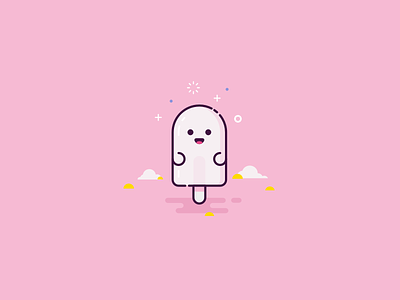 Pinky Ice Cream emoji ice cream icon illustration line art pink