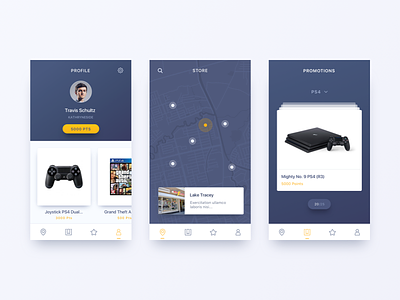 Reward App - Unused Concept app card design games gradient ios minimal reward ui