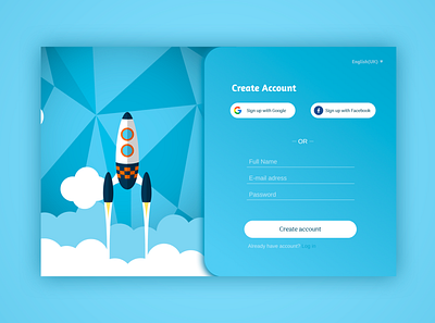 Sign Up Rocket design ui ux