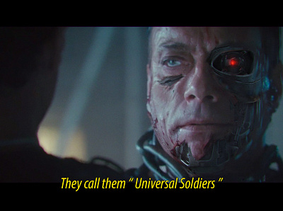 They call them " Universal Soldiers " arnold schwarzenegger concept art cyberpunk terminator