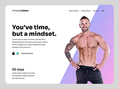 Fitness Crew App Landing Page