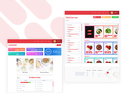 Diet Management Website Concept branding clean design diet food health illustration ui ux website weight loss