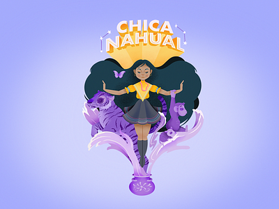 Chica Nahual animals illustration mexican art mexican culture procreate superhero
