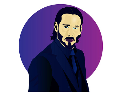 John Wick Vector Portrait