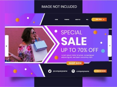 Sale landing page or header design