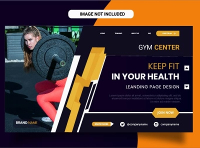 Gym landing page or header design