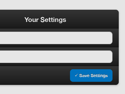 Settings UI button helvetica neue user interface