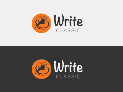 WriteClassic Logo design hand icon logo pencil writing