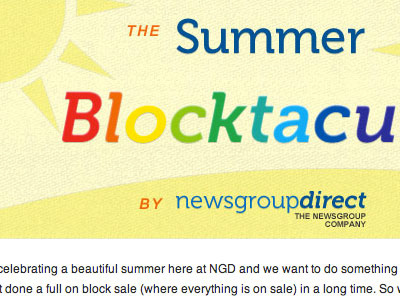 Summer Blocktacular banner museo summer