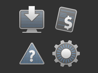 Dashboard Icons dashboard gear icons money question mark screen