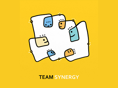 Team Synergy clean clean design design design art designer illustration people synergy team