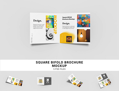 Square Bifold Brochure Mockup bifold brochure branding branding mockup brochure mockup flyer mockup mockup psd mockup square brochure