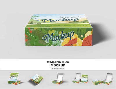 Mailing Box Mockup box box mockup branding branding mockup mailing box mailing box mockup mockup packaging packaging mockup paper box paper box mockup psd mockup
