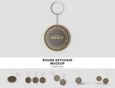 Round Keychain Mockup branding branding mockup key keychain keychain mockup mockup round mockup
