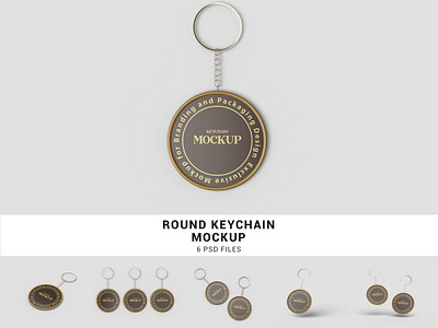 Round Keychain Mockup