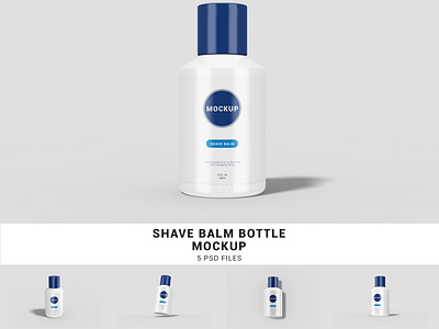 Shave Balm Bottle Mockup