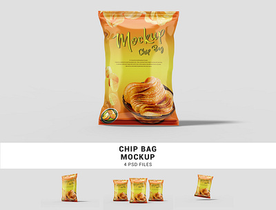 Snack Chip Bag Mockup branding branding mockup chip bag mockup chip mockup mockup packaging packaging mockup psd psd mockup snack chip bag snack mockup