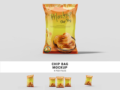 Snack Chip Bag Mockup