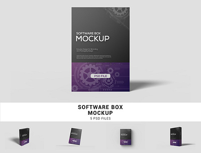 Software Box Mockup box box mockup branding branding mockup mockup packaging packaging mockup paper box psd psd mockup software box mockup