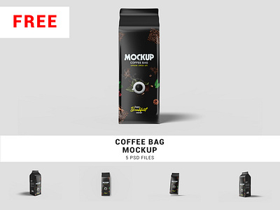 Free Coffee Bag Mockup