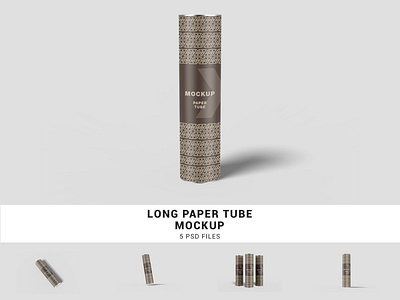 Long Paper Tube Mockup