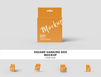Square Hanging Box Mockup box box mockup branding branding mockup hanging mockup packaging packaging box packaging mockup paper box psd psd mockup square
