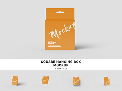 Square Hanging Box Mockup