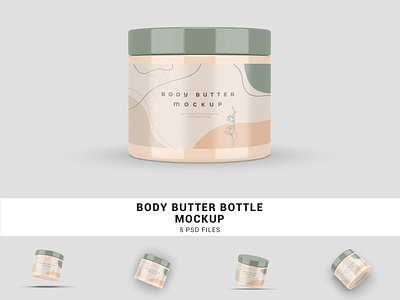 Body Butter Bottle Mockup