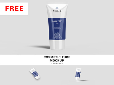 Free Cosmetic Tube Mockup