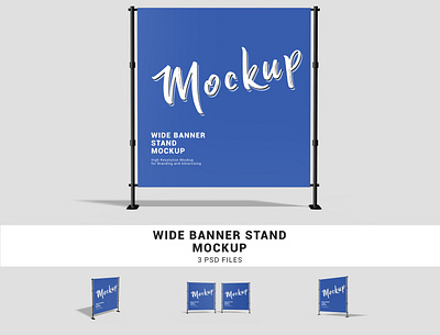Wide Stand Banner Mockup advertising banner banner mockup branding branding mockup marketing marketing mockup mockup promotional psd psd mockup stand mockup