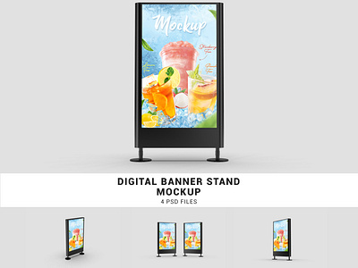 Digital Banner Stand Mockup