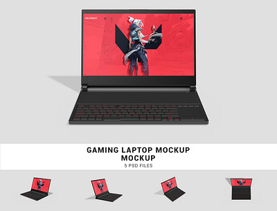 Gaming Laptop Mockup Bundle asus mockup branding game gaming gaming mockup laptop mockup mockup notebook notebook mockup psd psd mockup rog rog mockup