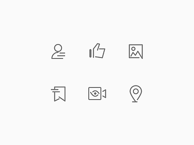 Icons album camera fav favorites icons like location pin save user video