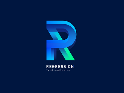 Logo for Regression Center design flat logo typography