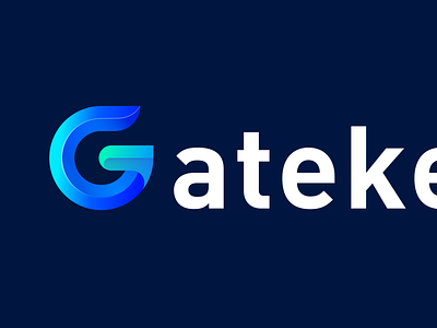 logo for gatekeeper blue branding design g gradient icon illustration logo typography ui ux