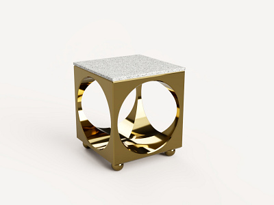 Sidetable Concept brass cad decor design furniture home industrial design interiordesign marble product product design prototyping sidetable