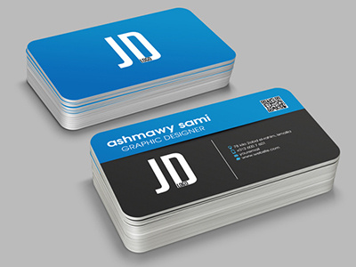 Creative Business Card agency blue business card clean color company corporate creative design designer freelance