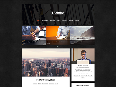 Sahara - Personal WordPress Blog Theme blog clean personal responsive theme webdesign wordpress